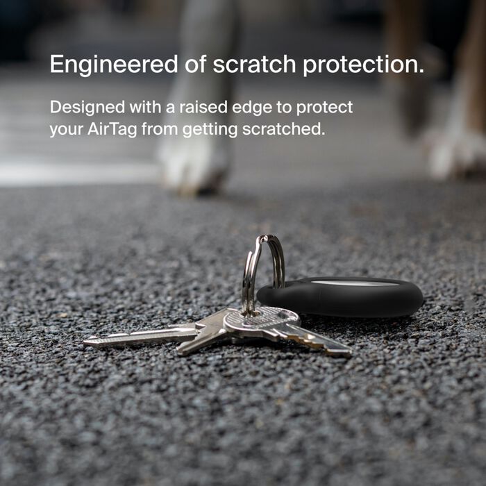 Secure Holder with Key Ring for AirTag