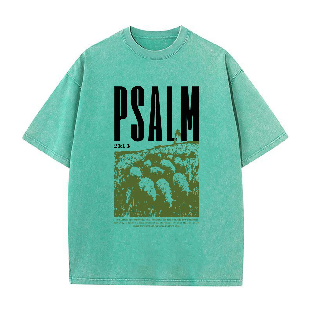 The Lord is My Shepherd Unisex Washed T-shirt