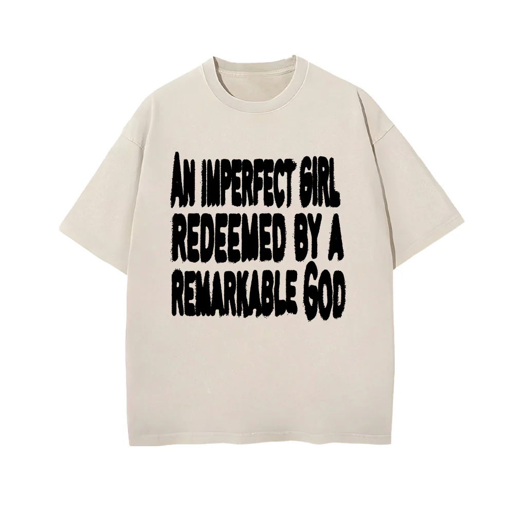An Imperfect Girl Redeemed Unisex Washed T-Shirt