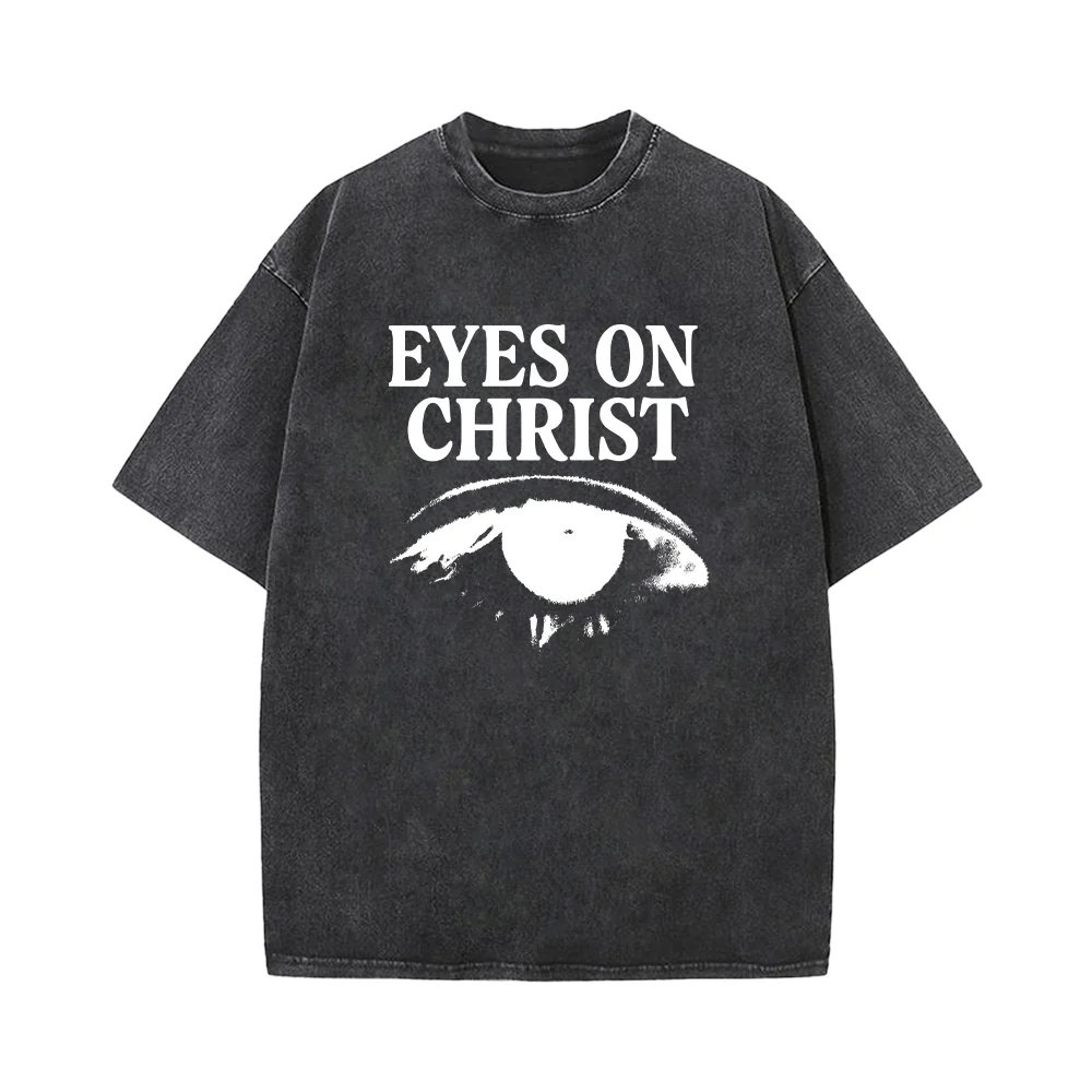 Eyes on Christ Unisex Washed T-Shirt