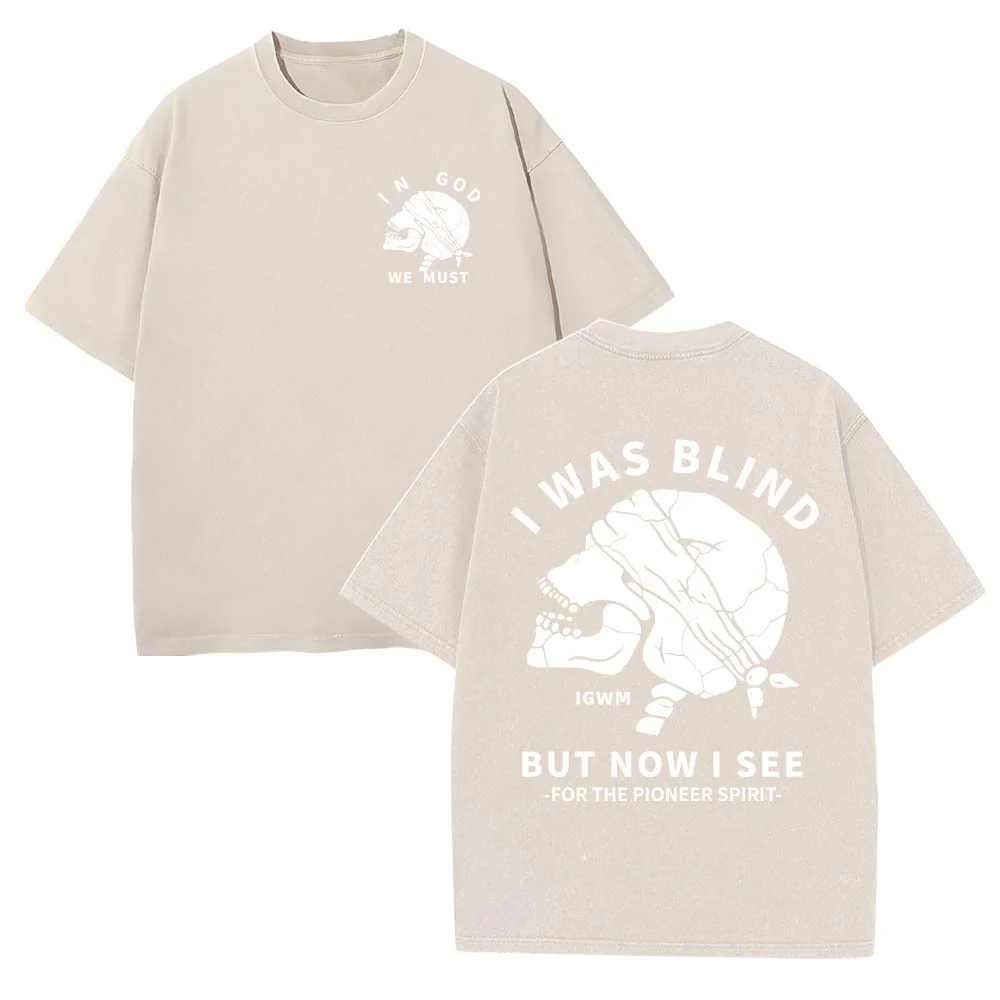 In God We Must Christian Unisex Washed T-Shirt