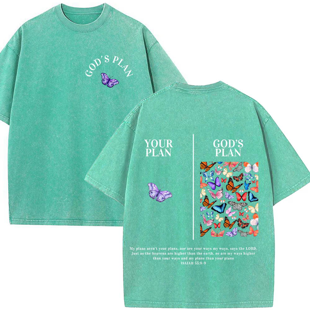 Gods Plan Unisex Washed T-shirt