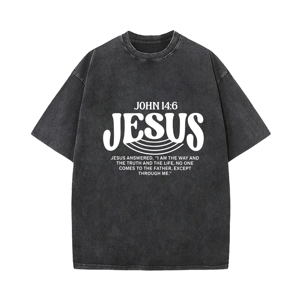 The Way the Truth the Life Unisex Washed T-shirt