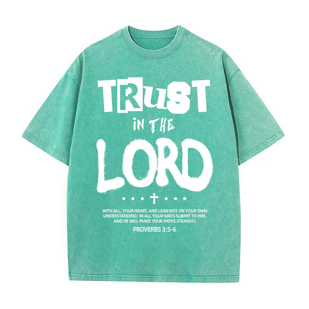 Trust in the Lord Unisex Washed T-Shirt