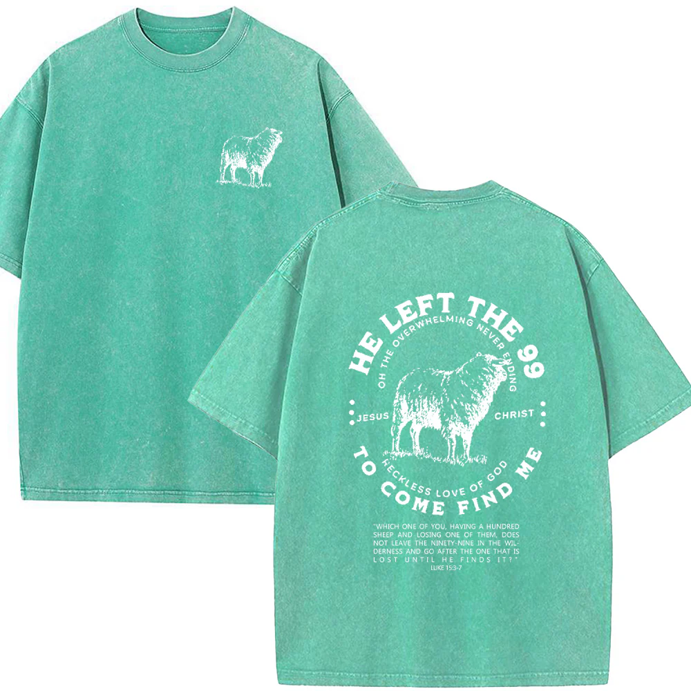 He Left 99 to Come Find Me Unisex Washed T-shirt