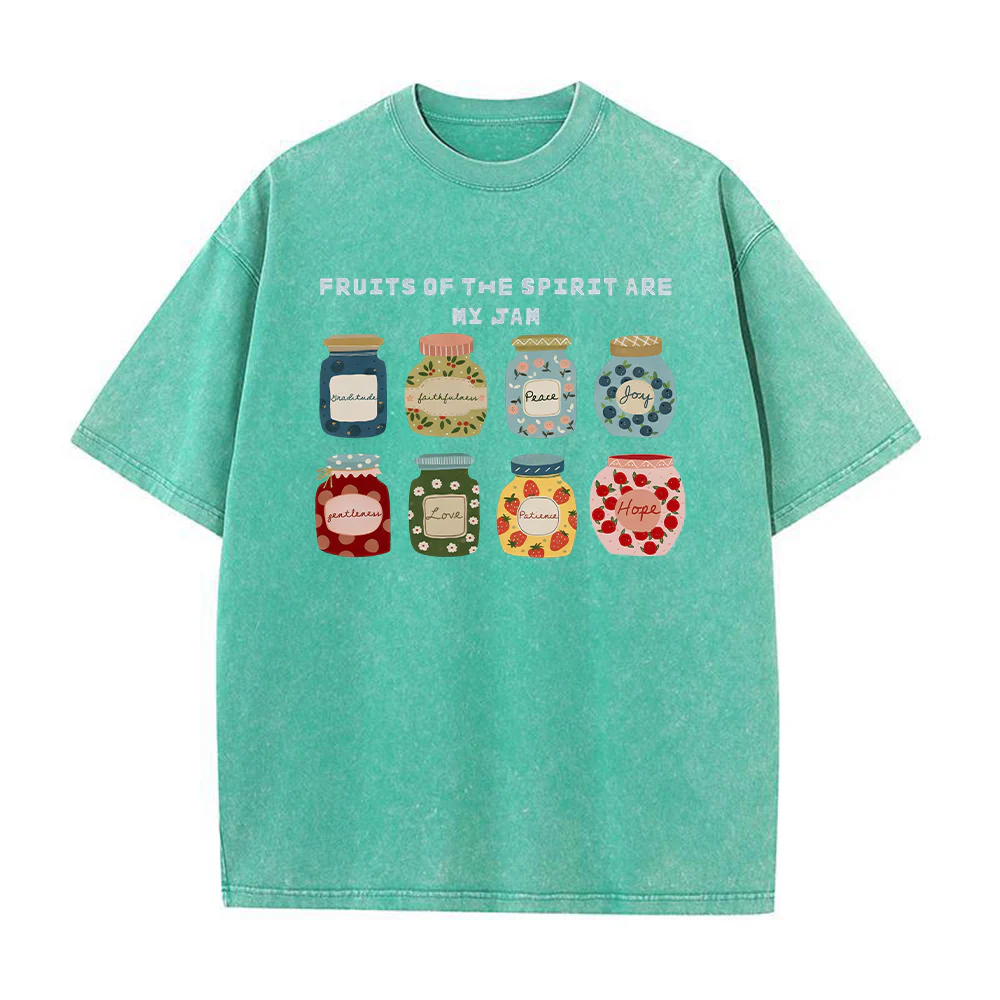 Fruits Of The Spirit Are My Jam Unisex Washed T-shirt